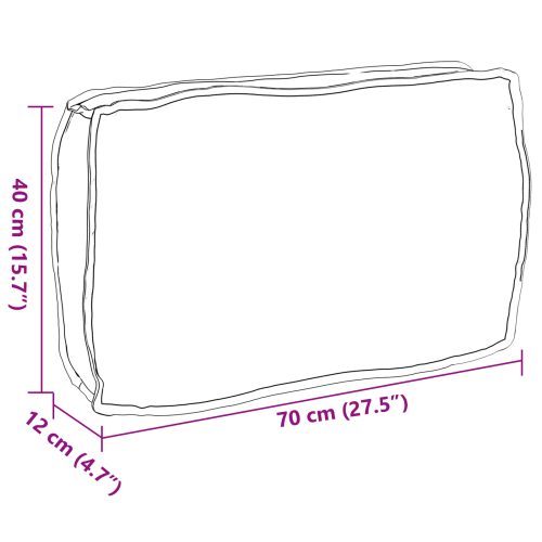 Възглавница Мотив с листа 70 x 40 x 12 cm Оксфордска тъкан