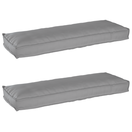 Комплект възглавници за палет 2 pcs Сив 120 x 40 x 8 см