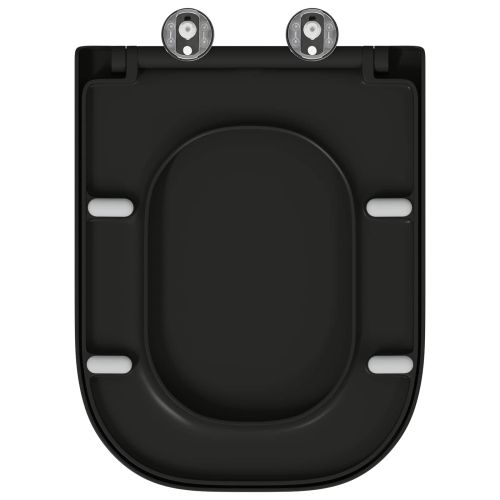 Тоалетна седалка Черно 47,5 x 35 x 3,6 см Дуропласт