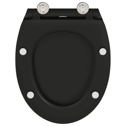 Тоалетна седалка Черно 47 x 37,5 x 3,8 см Дуропласт