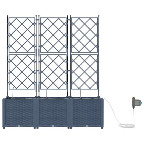 Градинска саксия Сив 120 x 120 x 142 см Стомана