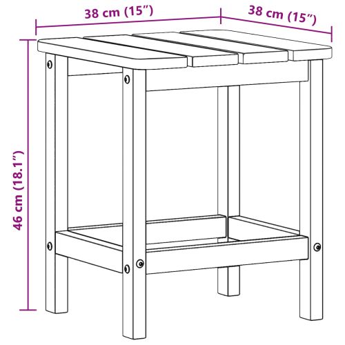 Странична маса Бяло 38 x 38 x 46 см Полиетилен