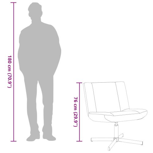Въртящ се стол Черно 63 x 75 x 76 см Овча