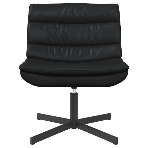 Въртящ се стол Черно 63 x 75 x 76 см Лъскав PU