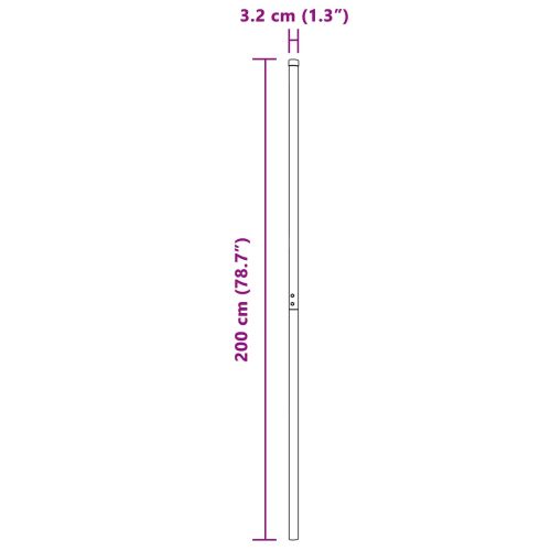 Стълб за ограда. 2 pcs Зелен Прахово покритие стомана