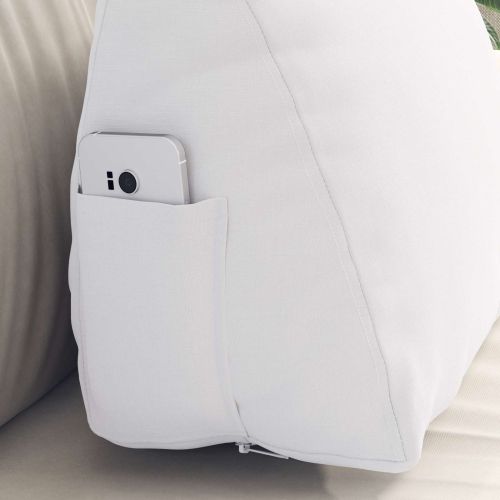 Възглавница за гръб Бяло 45 x 20 x 35 см текстил