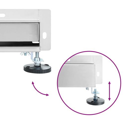 Стенен душов отвод Сребрист 90 cm Неръждаема стомана 304