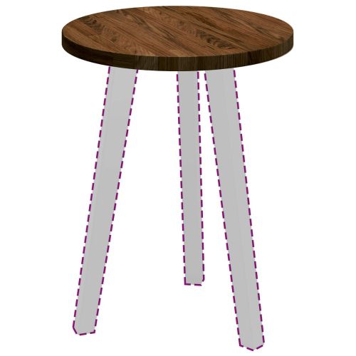 Топ за маса Тъмен кафяв Ø 40 x 2,5 cm Масивен дъб