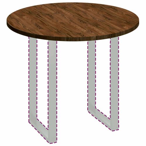 Топ за маса Тъмен кафяв Ø 90 x 2,5 cm Масивен дъб