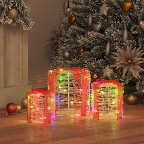 Декорация на подаръчна кутия 3 pcs цветно 20 x 20 x 21 см Акрил