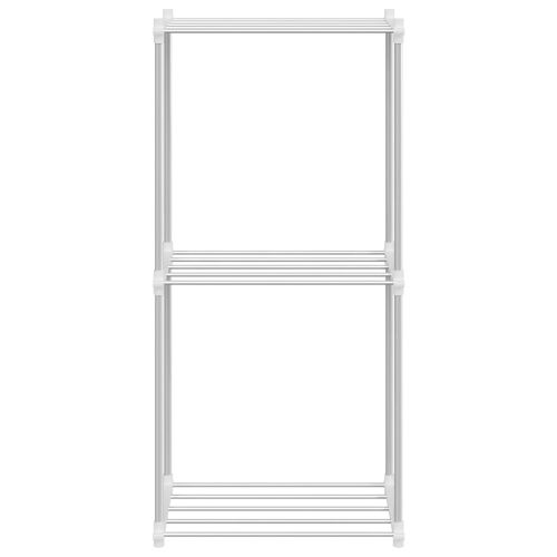 Рафтове за съхранение с рафт Бяло 42.5 x 27 x 91.5 см Алуминий