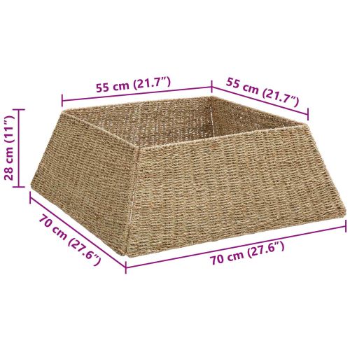 Коло за коледно дърво Кафяво 70 x 70 x 28 см Морска трева