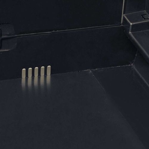 Градински шкаф за съхранение с 3 рафта, черен