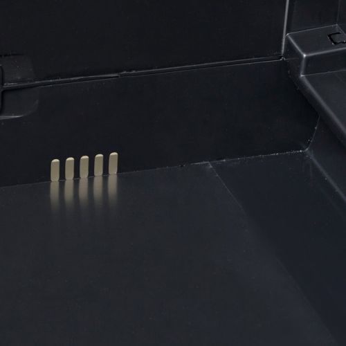 Градински шкаф за съхранение с 2 рафта, черен