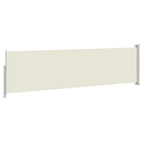 Прибираща се странична тента, 140x500 см, кремава