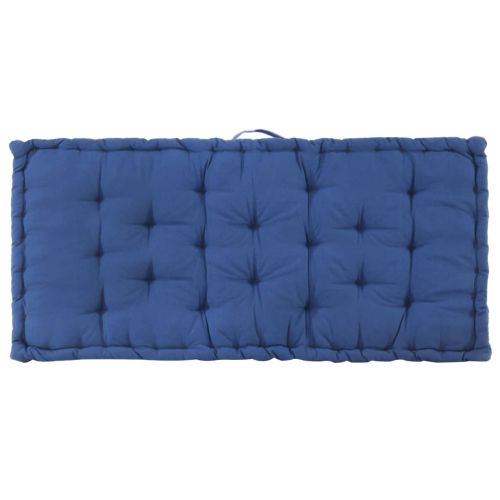 Палетна възглавница за под, памук, 120x80x10 см, светлосиня