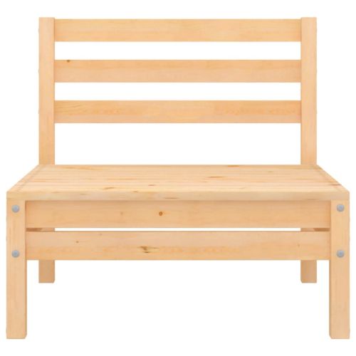 Градински лаундж комплект, 3 части, борово дърво масив