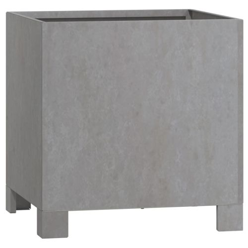 Кашпа с крака, ръждиво, 30x30x30 см, кортенова стомана