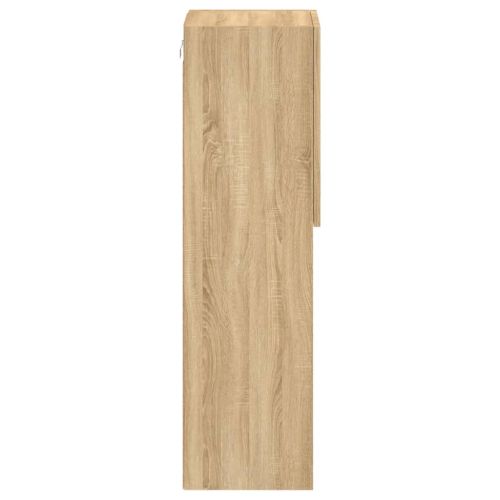 ТВ шкаф с LED осветление, дъб сонома, 30,5x30x102 см