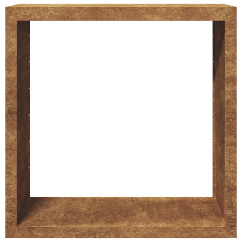 Стойка за дърва за огрев 100x40x100 см Патинираща стомана