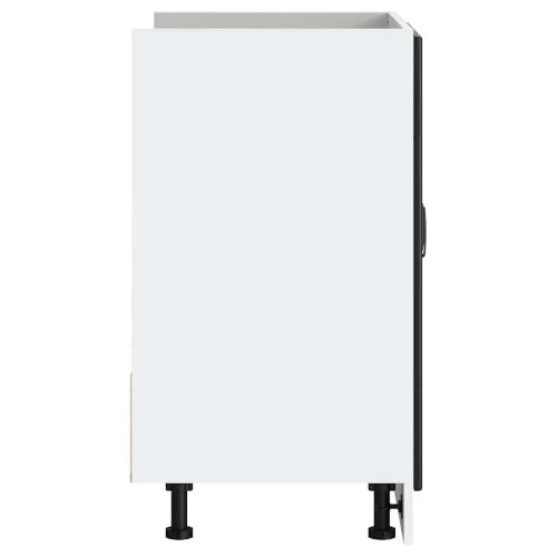 Шкаф за мивка, Lucca, черен, инженерно дърво