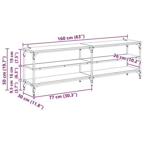 ТВ шкаф Старо дърво 160 x 30 x 50 см