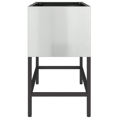 Повдигната градинска саксия Сребрист 60 x 26 x 45 см