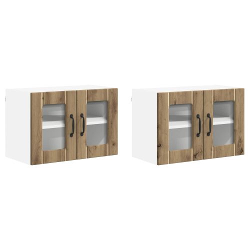 Кухненски шкаф 2 pcs Дъб 60 x 31 x 40 см Инженерно дърво