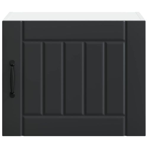 Кухненски шкаф 2 pcs Черно 50 x 31 x 40 см Инженерно дърво