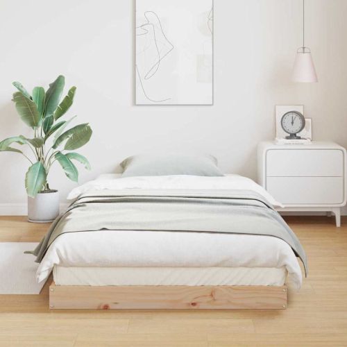 Леглово дъно Естествен 213.5 x 104 x 9 см Солидно борово дърво