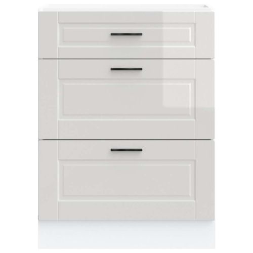 Кухненски шкаф "Porto" с висок гланц, бяло, инженерно дърво