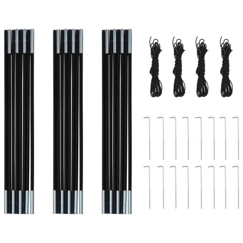 Къмпинг палатка, 4-местна, тъмносиня/зелена