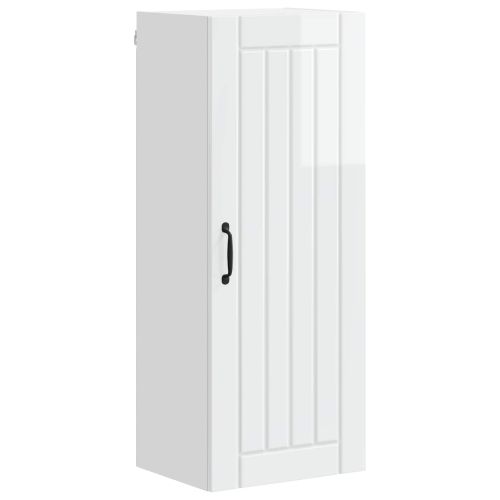 Кухненски шкаф Лъскаво бяло 40 x 31 x 100 см Инженерно дърво