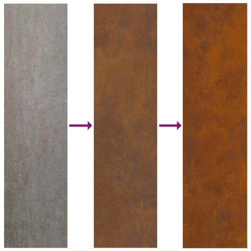 Екран за градинска неприкосновеност Ръждясало 32 x 140 см