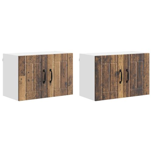 Кухненски стени шкафове 2 pcs Старо дърво 60 x 31 x 40 см
