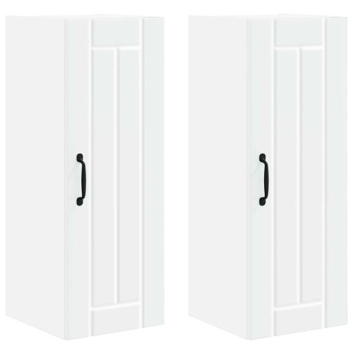 Кухненски шкаф 2 pcs Бяло 30 x 31 x 80 см Инженерно дърво