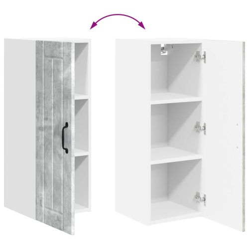 Кухненски шкаф Циментено сиво 30 x 31 x 80 см Инженерно дърво