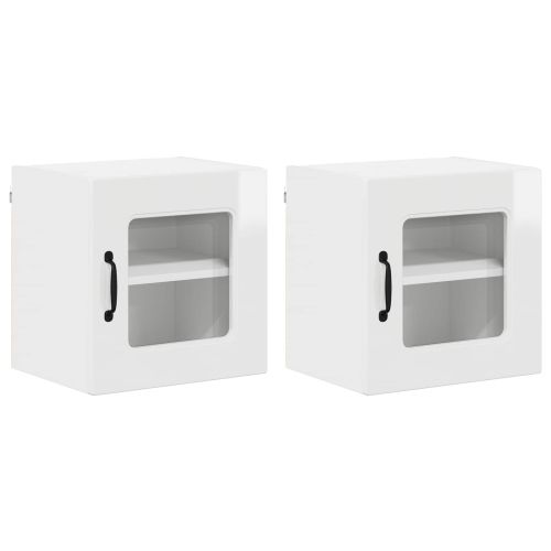 Кухненски шкаф Kalmar 2 pcs Лъскаво бяло 40 x 31 x 40 см