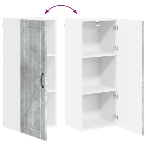 Кухненски шкаф Циментено сиво 40 x 31 x 100 см Инженерно дърво