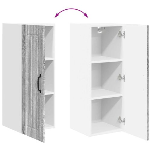 Кухненски шкаф 2 pcs Сив Сонома 30 x 31 x 80 см Инженерно дърво