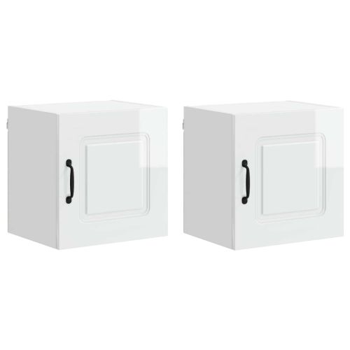 Кухненски шкаф Kalmar 2 pcs Лъскаво бяло 40 x 31 x 40 см