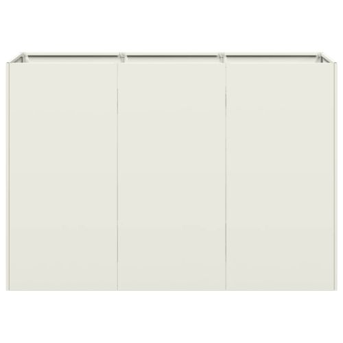 Кашпа, бяла, 120x40x80 см, студеновалцувана стомана