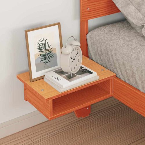 Рамка за легло с таблото Кафяво с восъчно покритие 90 x 190 cm