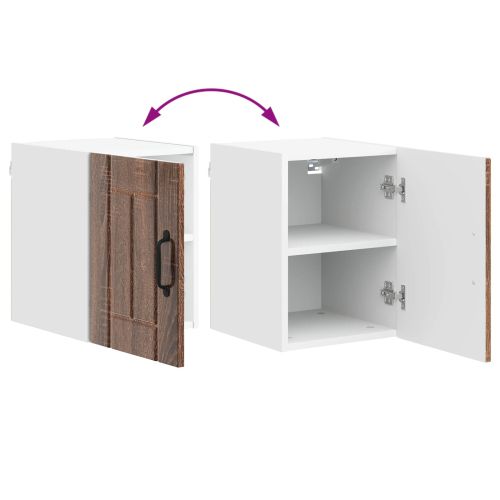 Кухненски шкаф 2 pcs Кафяв дъб 30 x 31 x 40 см Инженерно дърво