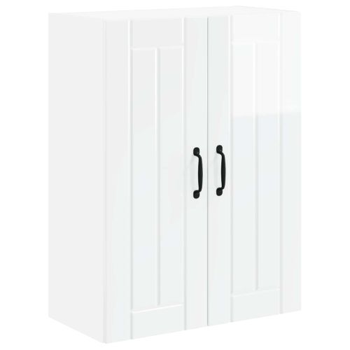 Кухненски шкаф Лъскаво бяло 60 x 31 x 80 см Инженерно дърво