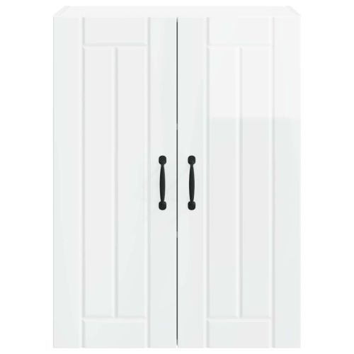 Кухненски шкаф Лъскаво бяло 60 x 31 x 80 см Инженерно дърво