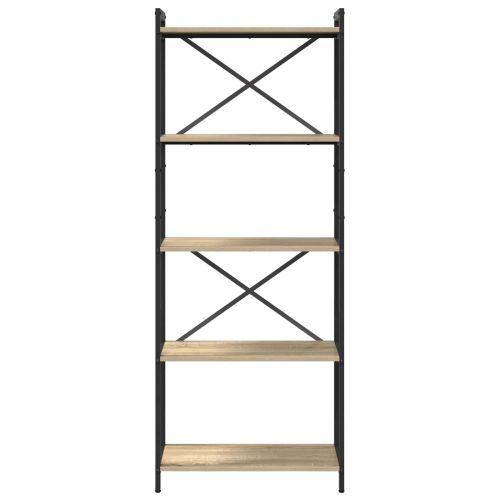 Рафт за книги Сонома дъб 60 x 30 x 155 см Инженерно дърво