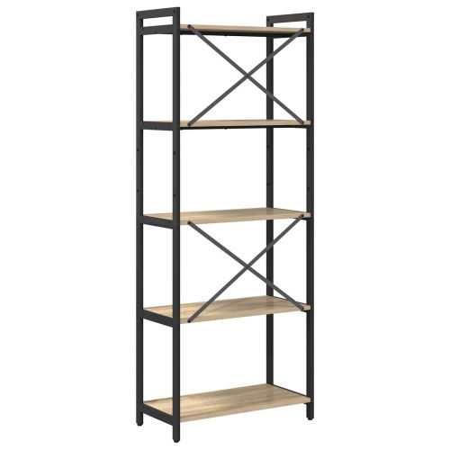 Рафт за книги Сонома дъб 60 x 30 x 155 см Инженерно дърво