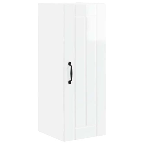 Кухненски шкаф Лъскаво бяло 30 x 31 x 80 см Инженерно дърво