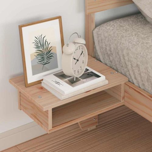 Рамка за легло Кафяво 75 x 190 cm Солидно борово дърво